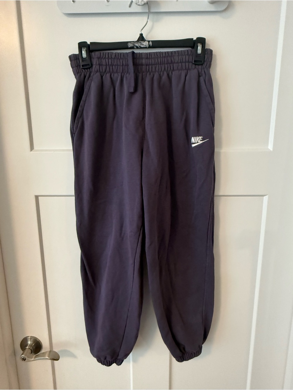 Nike Kids Purple Fleece Jogger Pants size medium